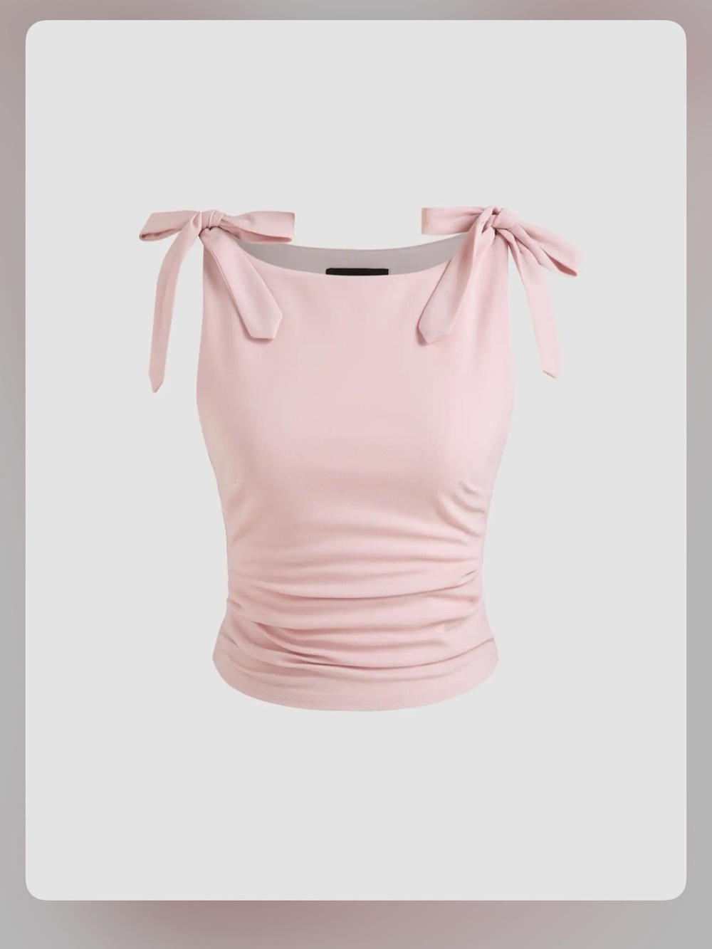 Tie-Shoulder Pink Tank Top